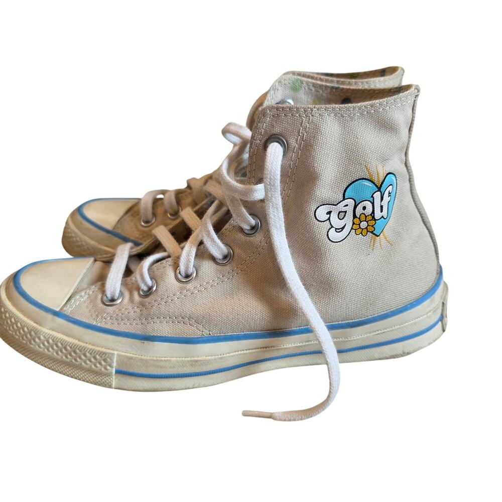 Converse Chuck 70 High Golf Wang By You Cream Polka Dot‎ Shoes Size 5